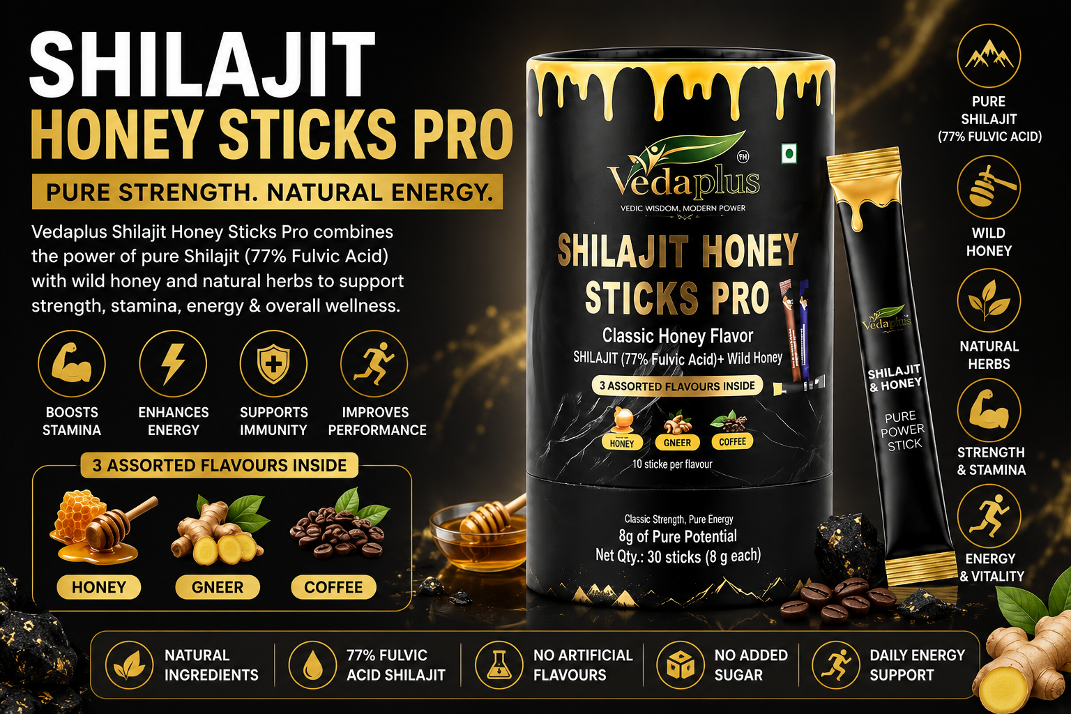 Honey Sticks Pro: Natural Energy & Vitality Support for Modern Lifestyles