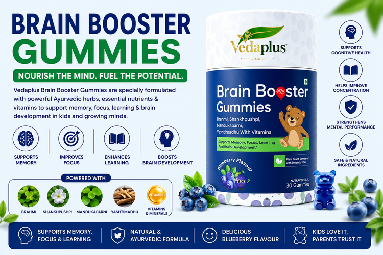 Brain Booster Gummies for Memory, Focus &amp; Learning Support