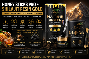 Honey Sticks Pro + Shilajit Resin Gold: The Ultimate Ayurvedic Energy Vitality Combo