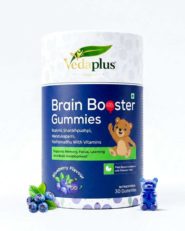 Vedaplus Brain Booster Gummies | Memory & Focus Support for Kids